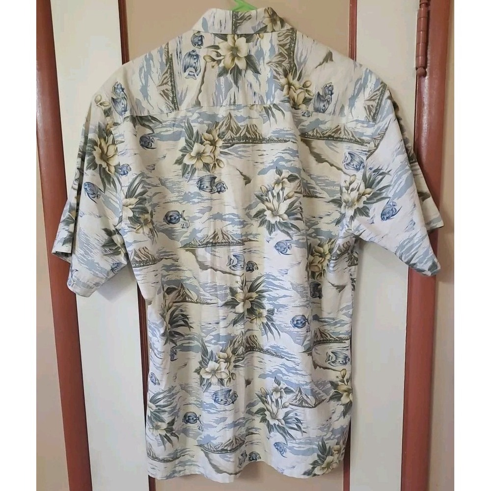 Pierre Cardin Vintage Mens M Hawaiian Short Sleeve Cotton Button Shirt - Picture 3 of 7